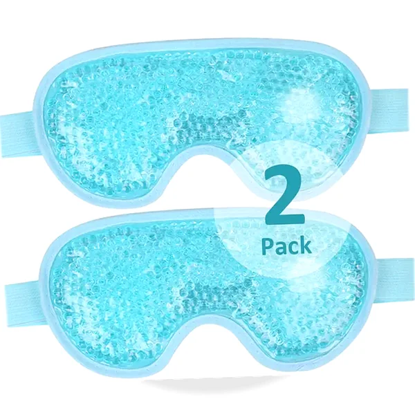 Reusable cooling eye mask for puffy eyes and post-surgery relief with soft gel pad