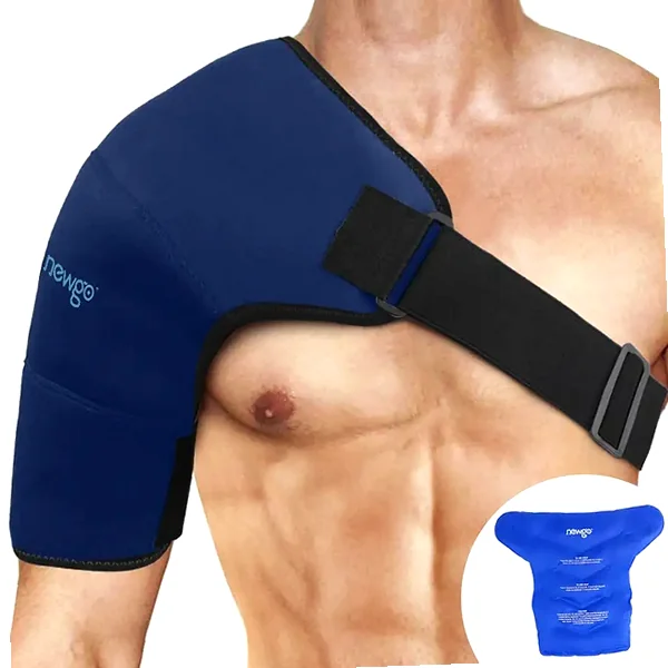 Extra-large shoulder ice wrap for extended coverage and post-surgery cooling